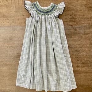 Le’ Za Me Smocked Bishop Dress Angel Wing Sleeves